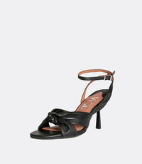 Dagelijkse sandalen van zwart leer