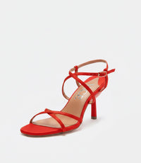 Sandalen met bandjes in rood