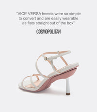 Sandalen met bandjes in het wit